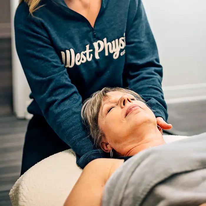 patient receiving massage therapy